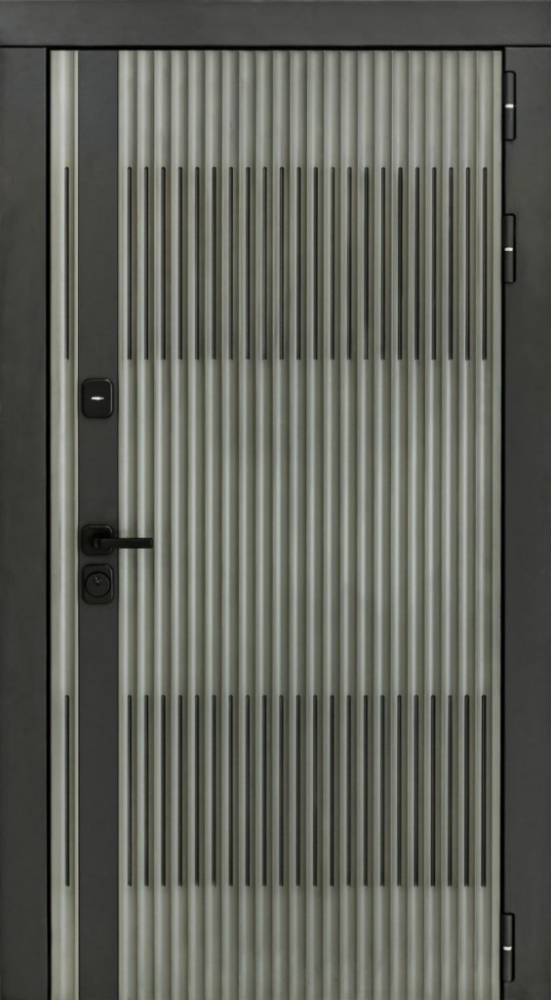 Входная дверь ДвериПРО Elfy Без фрезеровки Дуб пацифик горизонт DPRO198235 внешняя сторона