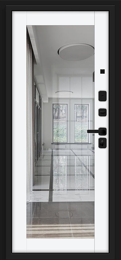 Входная дверь Флэт/SBlack Black Shell/White Silk BR6170 внутренняя сторона